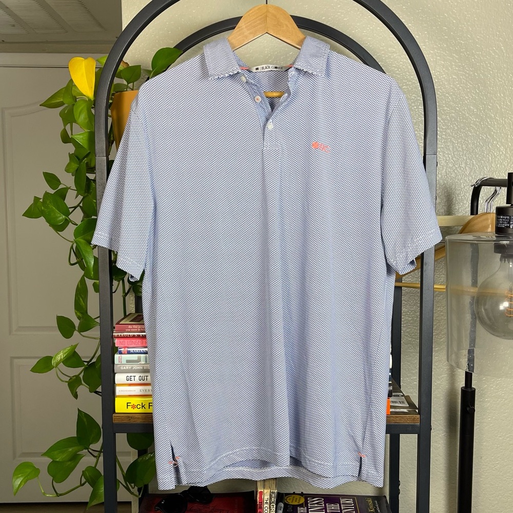 Black Clover Live Lucky Men’s L Polo/Golf Shirt  Preppy Vacation Business Pastel